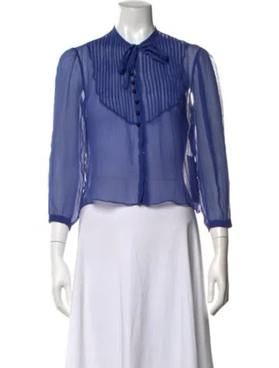 Pre-owned Chloé Vintage 2000's Blouse In Blue