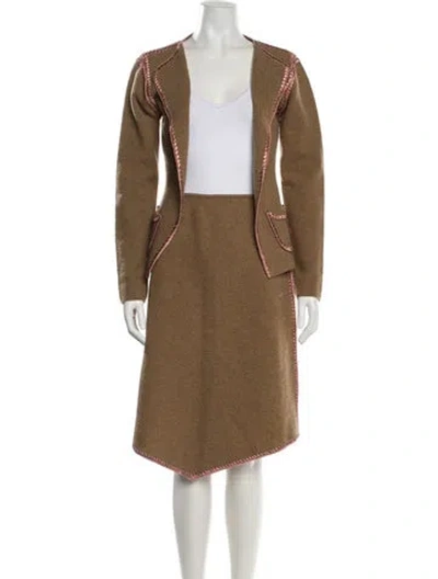 Pre-owned Chloé Vintage 2000 Skirt Suit In Brown