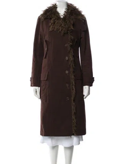 Pre-owned Chloé Vintage 2000 Trench Coat In Brown