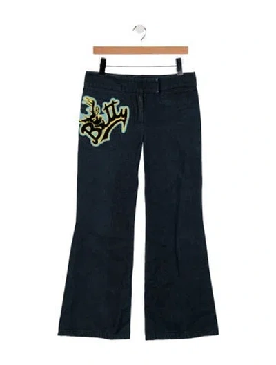 Pre-owned Chloé Vintage 2001 'betty' Flared Jeans In Blue
