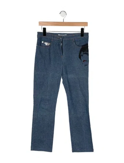 Pre-owned Chloé Vintage 2001 Straight Leg Jeans In Blue