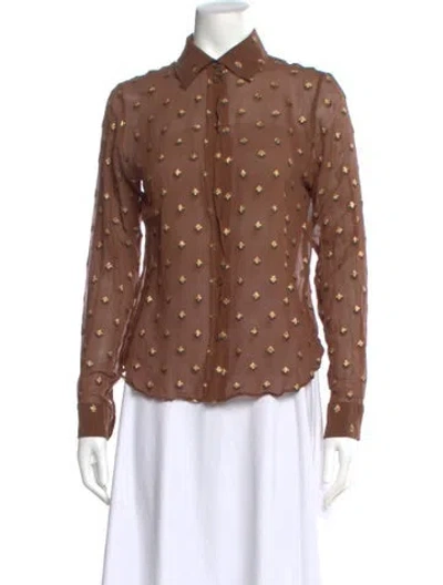 Pre-owned Chloé Vintage 2005 Blouse In Brown