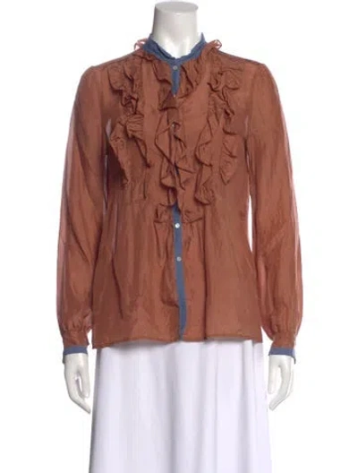 Pre-owned Chloé Vintage 2005 Blouse In Brown