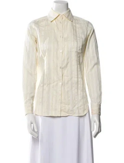 Pre-owned Chloé Vintage 2005 Button-up Top In Neutral
