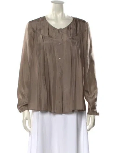 Pre-owned Chloé Vintage 2007 Blouse In Gray