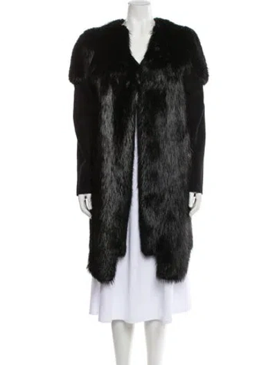 Pre-owned Chloé Vintage 2011 Fur Coat In Black