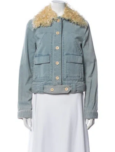 Pre-owned Chloé Vintage 2015 Jacket In Blue