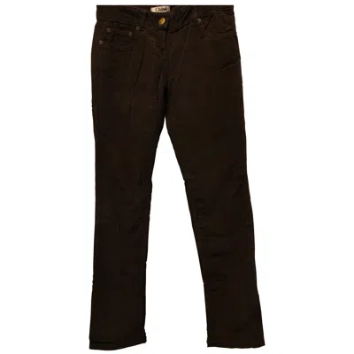 Pre-owned Chloé Vintage Brown Velvet Women's Pants Circa 1990s Made In Italy
