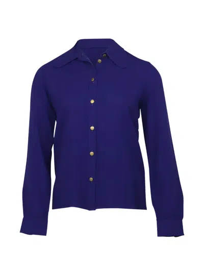 Pre-owned Chloé Vintage Button-up Blouse In Blue