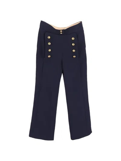 Pre-owned Chloé Vintage Buttoned Trousers In Blue