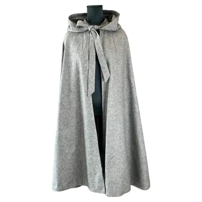 Pre-owned Chloé Vintage Chloe Hooded Cape In Gray