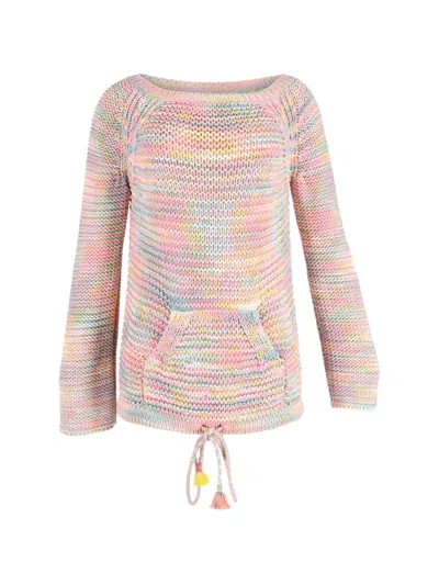 Pre-owned Chloé Vintage Crochet-knit Pocket Sweater In Pink