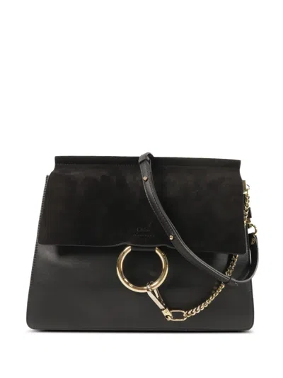 Pre-owned Chloé Vintage Faye Shoulder Bag In Black