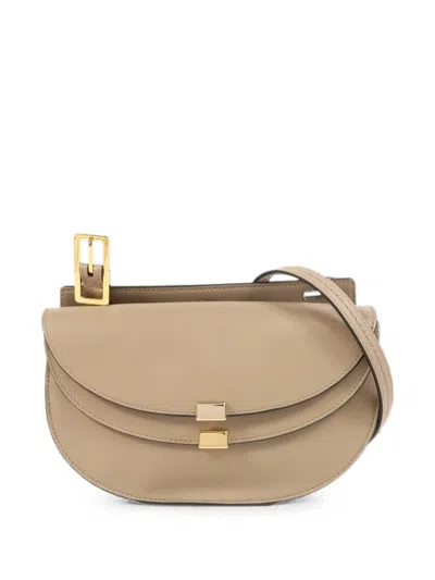 Pre-owned Chloé Vintage Georgia Leather Shoulder Bag In Neutral
