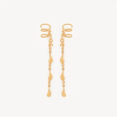 Chloé Iconic Dangling Earrings For Pierced Ears In Gold