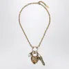 Chloé Vintage Gold Brass Ch"teau Treasures Choker Women In Gold