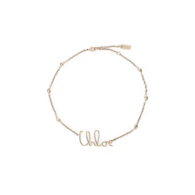 Chloé Vintage Gold Brass Necklace In Not Applicable