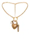 Chloé Vintage Gold Necklace With Pendants In Gold