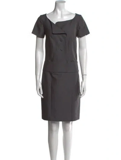Pre-owned Chloé Vintage Knee-length Dress In Gray