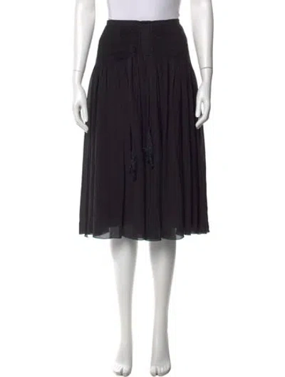 Pre-owned Chloé Vintage Knee-length Skirt In Black
