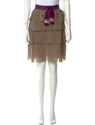 Pre-owned Chloé Vintage Knee-length Skirt In Gray