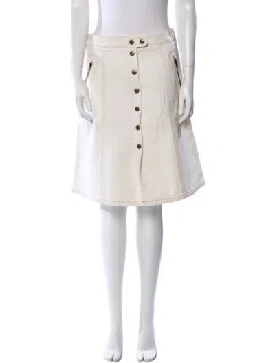 Pre-owned Chloé Vintage Knee-length Skirt In White