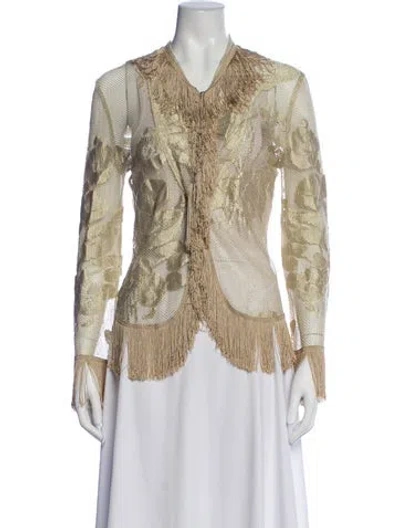 Pre-owned Chloé Vintage Lace Blouse In Neutral