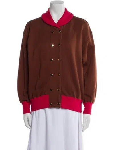 Pre-owned Chloé Vintage Late 1980's - Early 1990's Bomber Jacket In Brown
