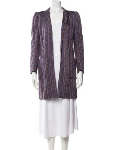 Pre-owned Chloé Vintage Late 1980's - Early 1990's Coat In Blue