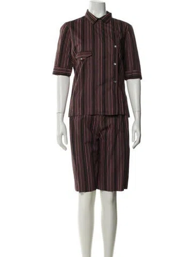 Pre-owned Chloé Vintage Late 1980's - Early 1990's Pant Set In Brown