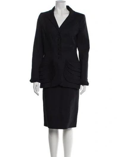 Pre-owned Chloé Vintage Late 1980's - Early 1990's Skirt Suit In Black