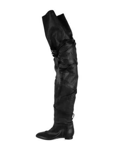 Pre-owned Chloé Vintage Leather Boots In Black