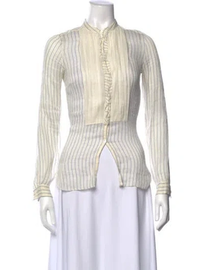 Pre-owned Chloé Vintage Linen Blouse In Neutral