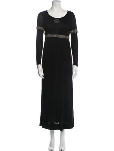 Pre-owned Chloé Vintage Long Dress In Black