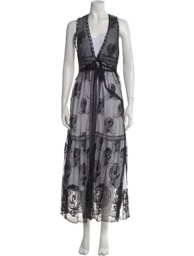 Pre-owned Chloé Vintage Long Dress In Black