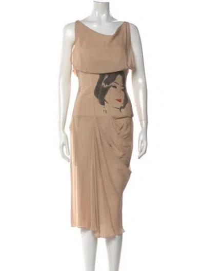 Pre-owned Chloé Vintage Long Dress In Neutral