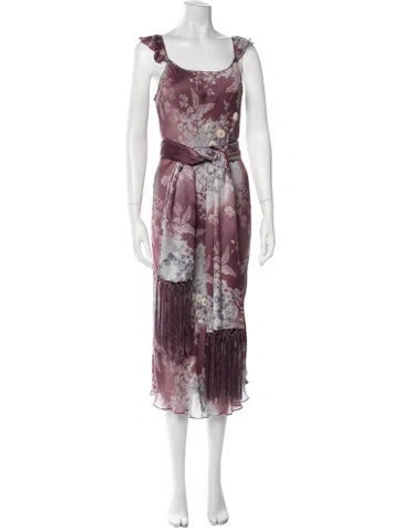Pre-owned Chloé Vintage Long Dress In Purple