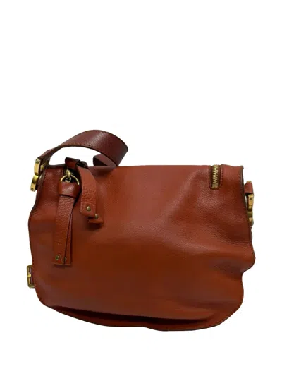 Pre-owned Chloé Vintage Marcie Saddle Crossbody Bag In Orange