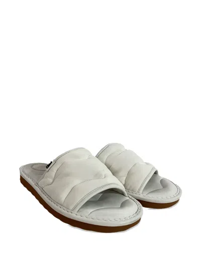Pre-owned Chloé Vintage Maxie Quilted Slip-on Sandals In White