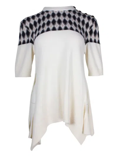 Pre-owned Chloé Vintage Merino Wool Blend Sweater In White
