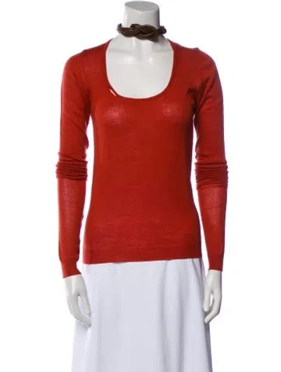 Pre-owned Chloé Vintage Merino Wool Top In Brown