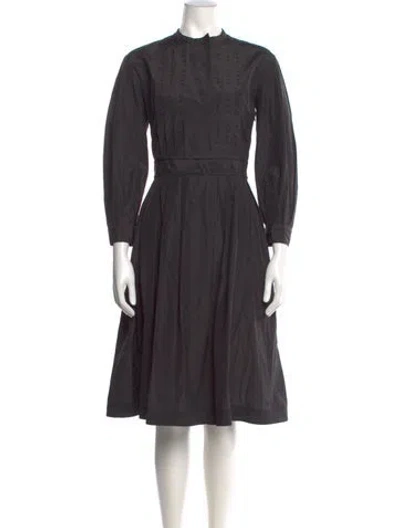 Pre-owned Chloé Vintage Midi Length Dress In Black