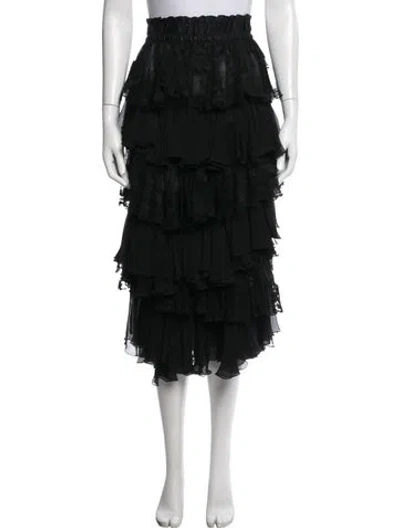 Pre-owned Chloé Vintage Midi Length Dress In Black