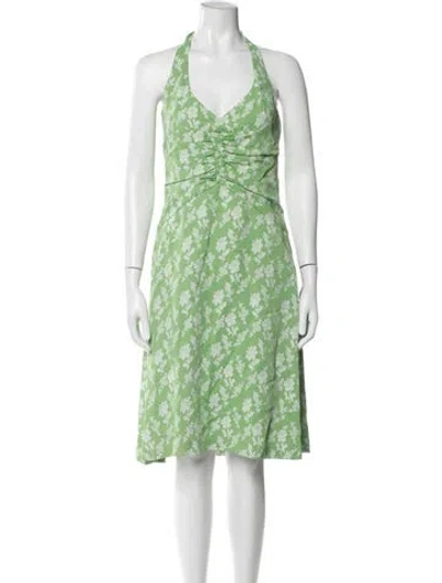 Pre-owned Chloé Vintage Midi Length Dress In Green