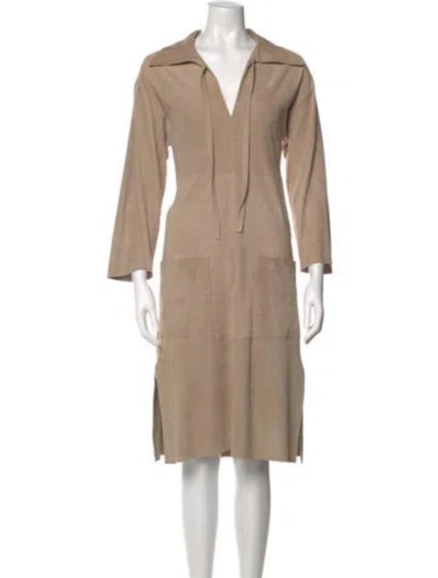 Pre-owned Chloé Vintage Midi Length Dress In Neutral