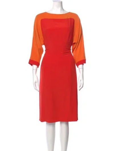 Pre-owned Chloé Vintage Midi Length Dress In Orange