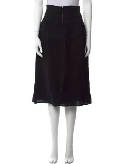 Pre-owned Chloé Vintage Midi Length Skirt In Black