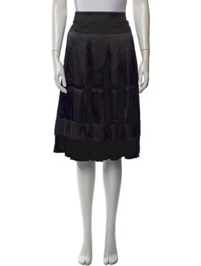 Pre-owned Chloé Vintage Midi Length Skirt In Black