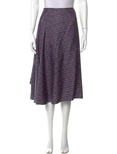 Pre-owned Chloé Vintage Midi Length Skirt In Blue