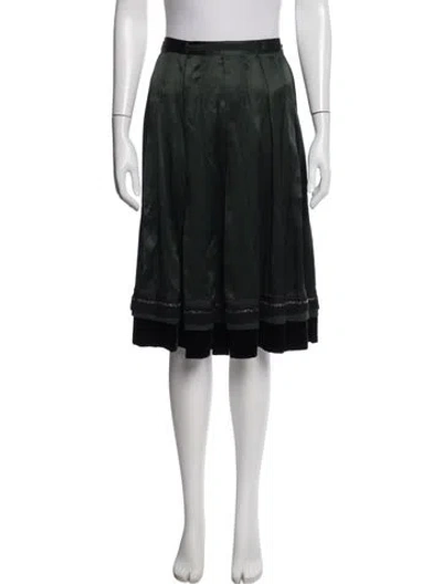 Pre-owned Chloé Vintage Midi Length Skirt In Green